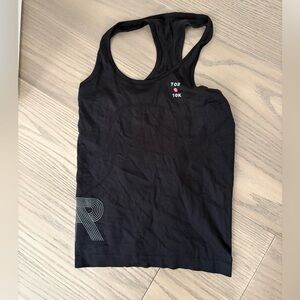 lululemon athletica Black Tank Top with Small Pink Accent